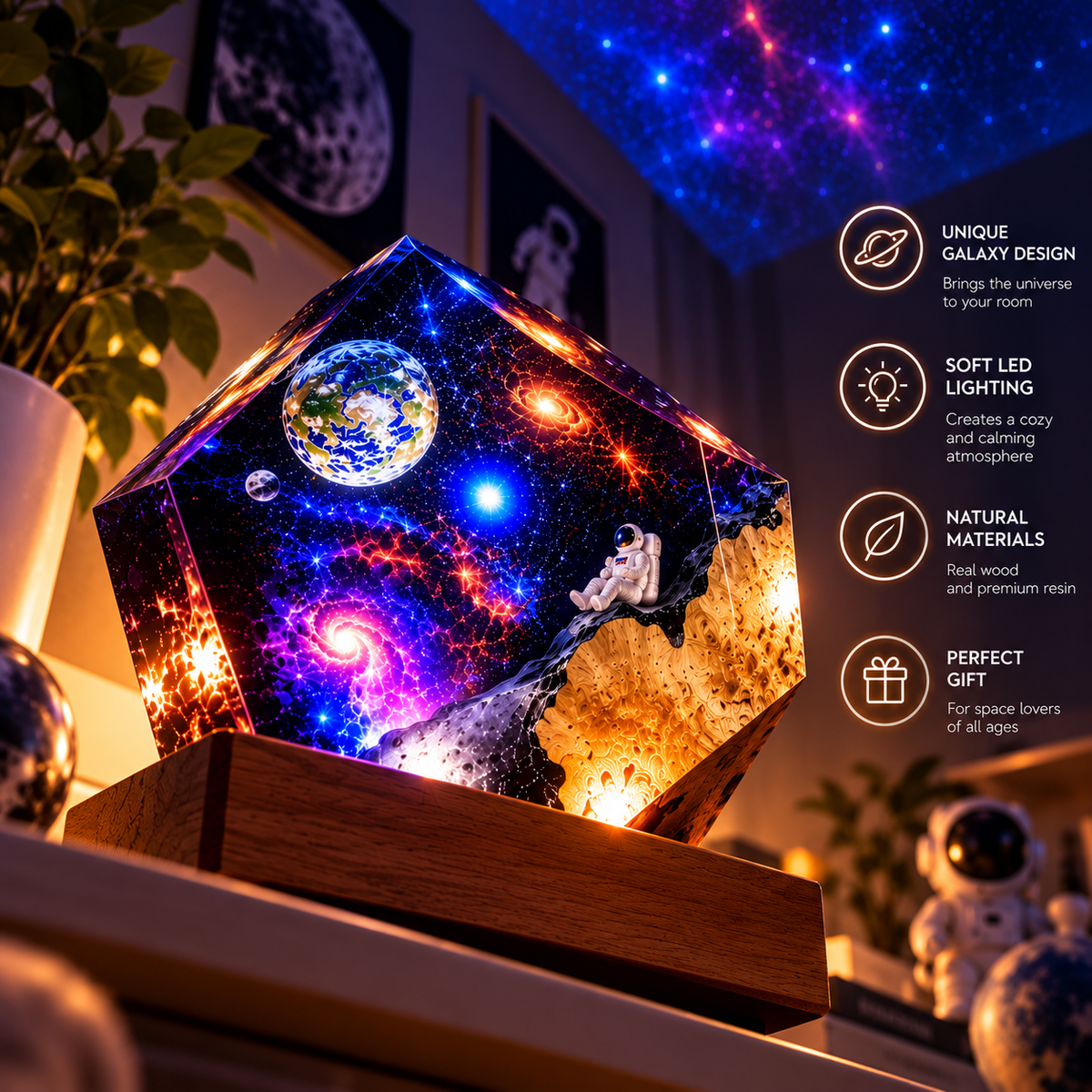 Epoxy Galaxy Lamp By Davier