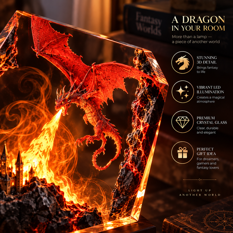 Fire Dragon Halloween Lamp By Davier