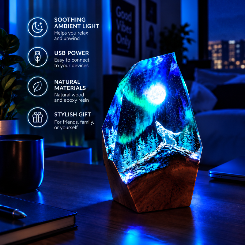 Snow Wolf Lamp By Davier