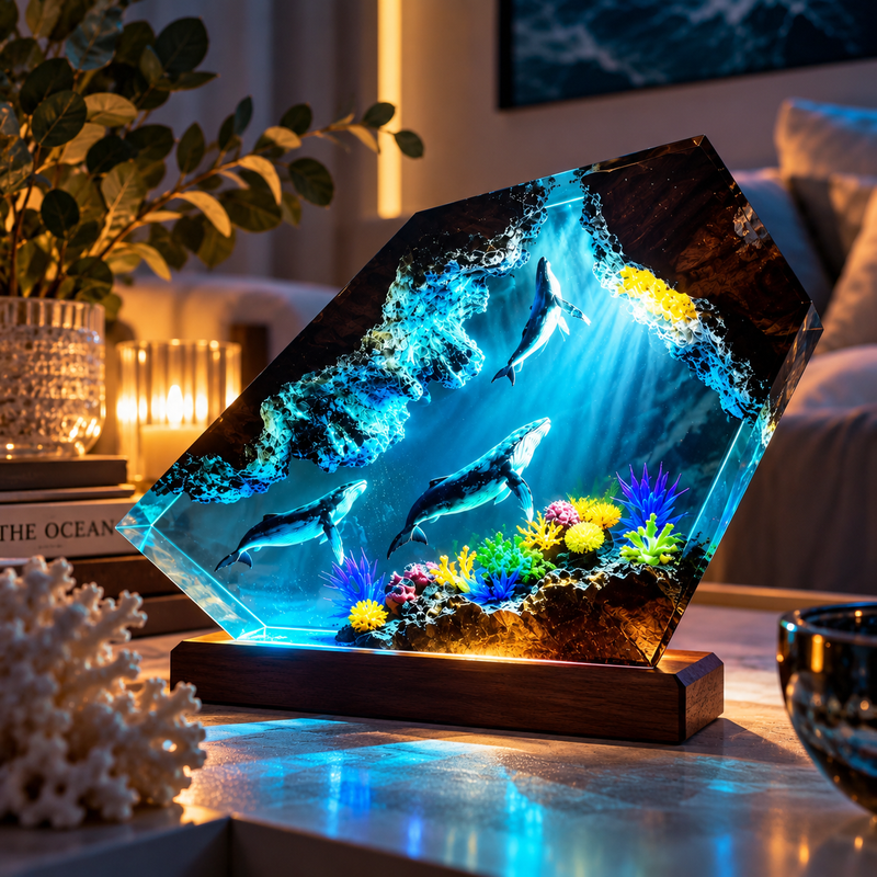 Whale Resin Lamp By Davier